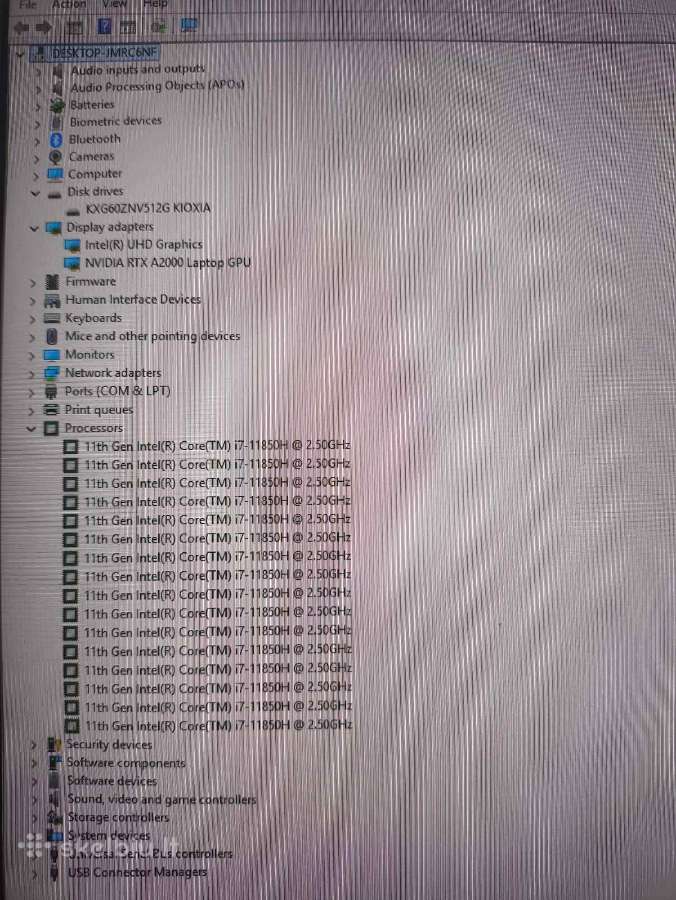 Hp i7-11850h 32gb 512gb Rtx A2000 4gb 33% C Grade - nuotraukos Nr. 5