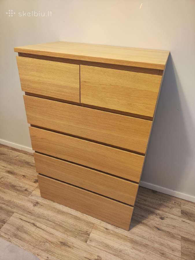 Ikea Malm komoda 6 stalčiai