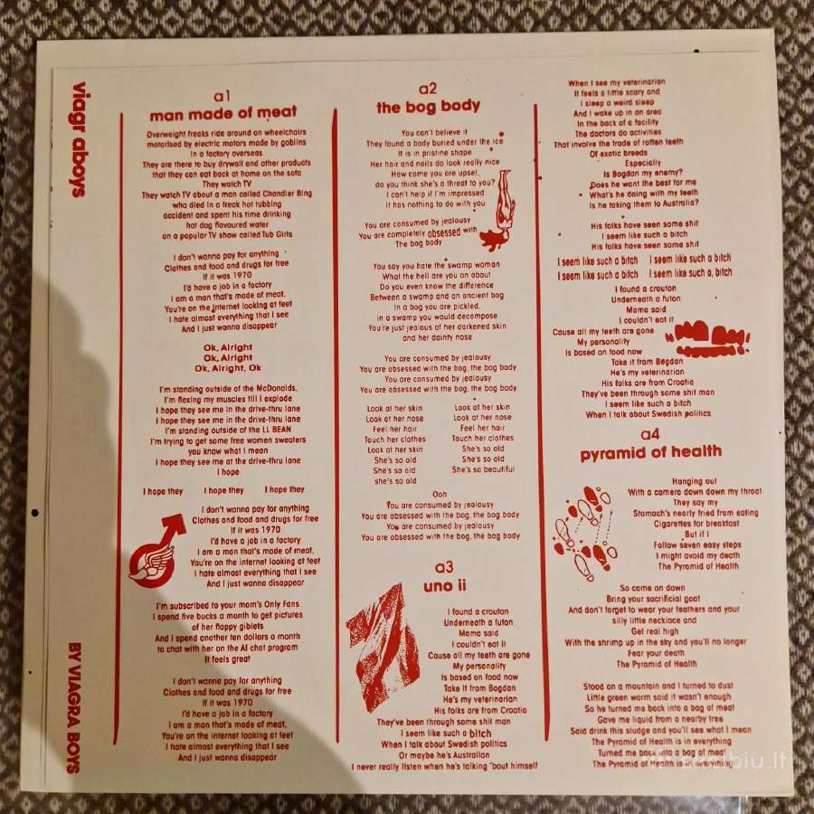 Viagra Boys - Viagr Aboys / Vinyl Lp on Transparen - nuotraukos Nr. 5
