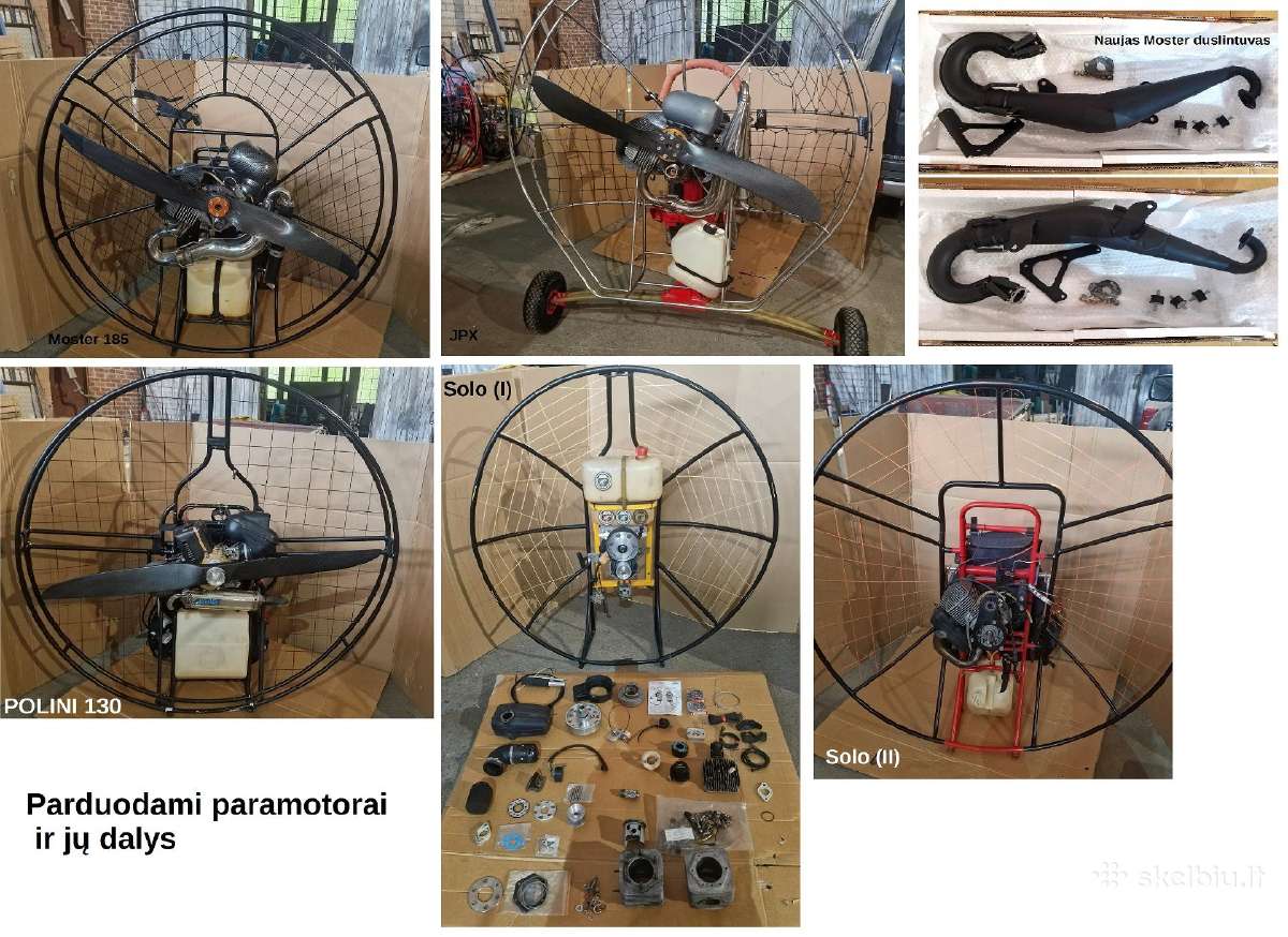 Parduodami paramotorai ir jų dalys