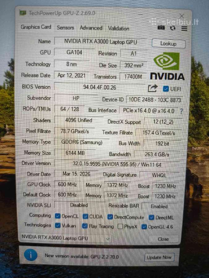 Fhd Ips i9-11950h 32gb 1tb SSD Rtx A3000 6gb 28% - nuotraukos Nr. 6
