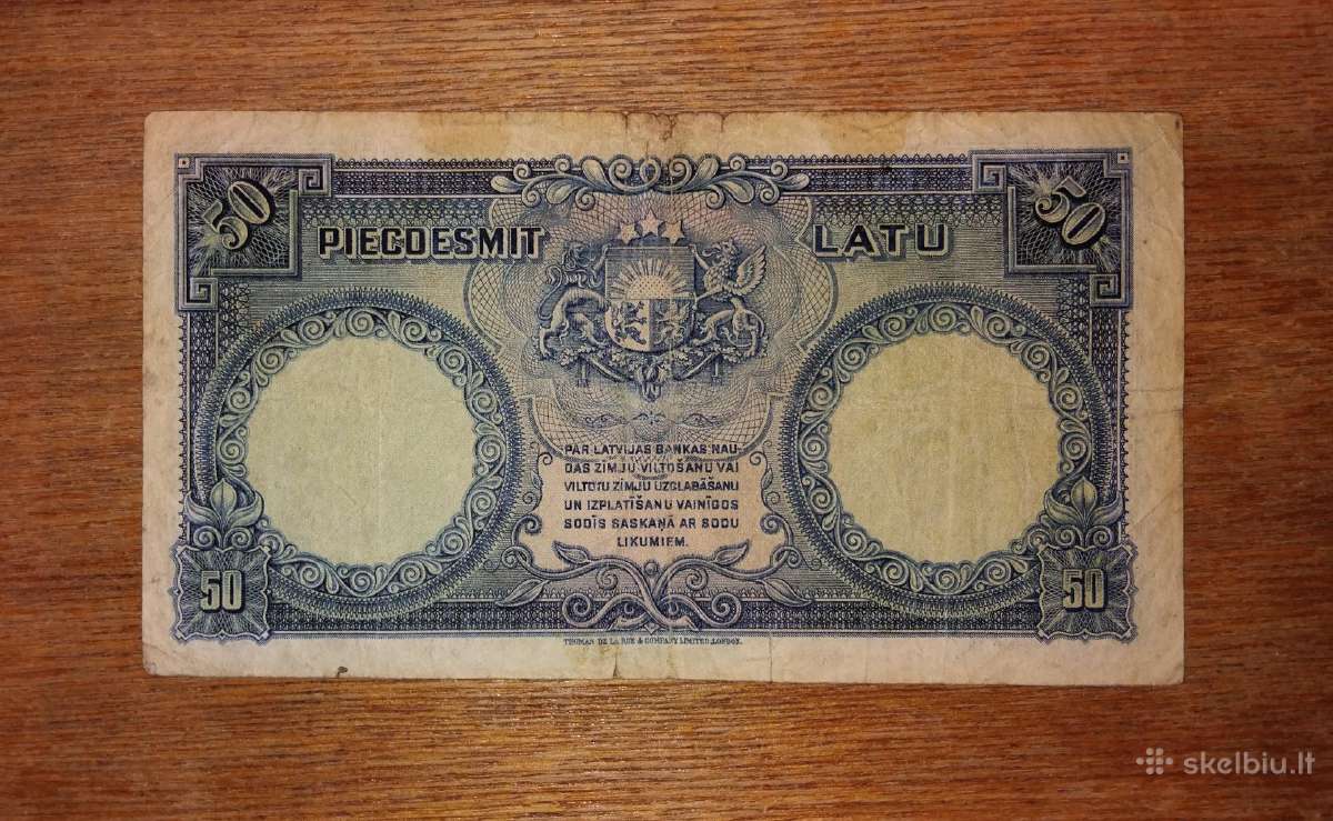 Latvijos 50 latu banknotas - nuotraukos Nr. 2