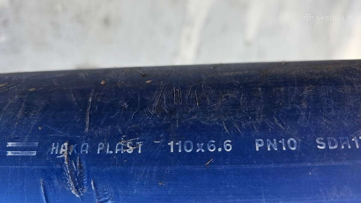 Parduodamas vandentiekio 110 vamzdis 12metrų - nuotraukos Nr. 2