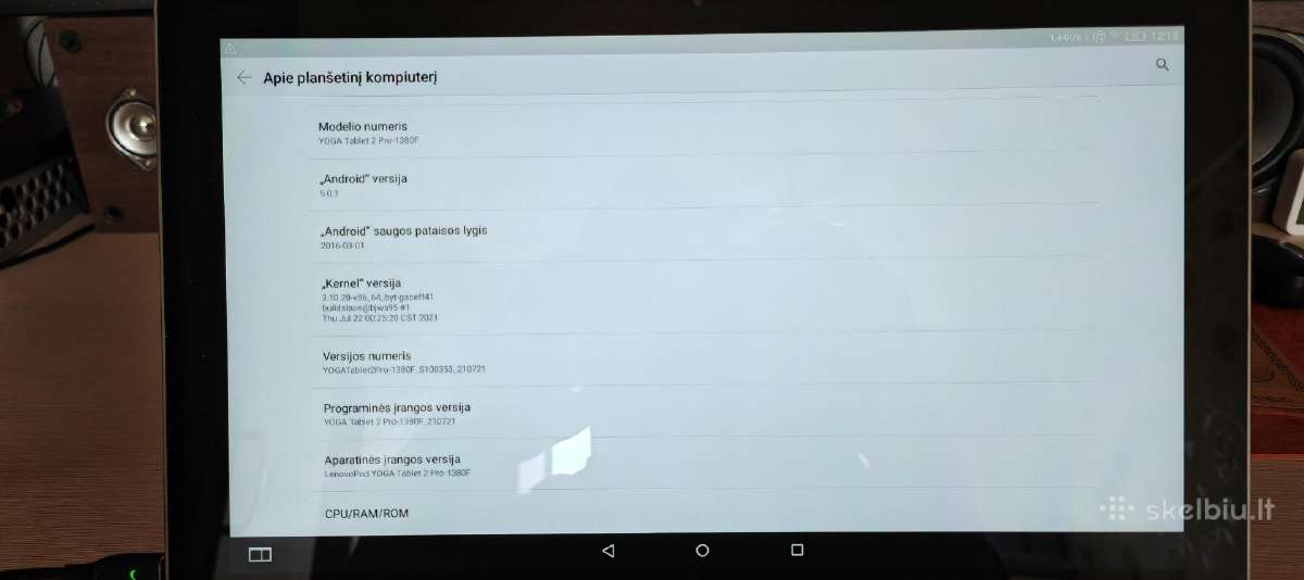 Lenovo tablet 2 pro 1380f - nuotraukos Nr. 3