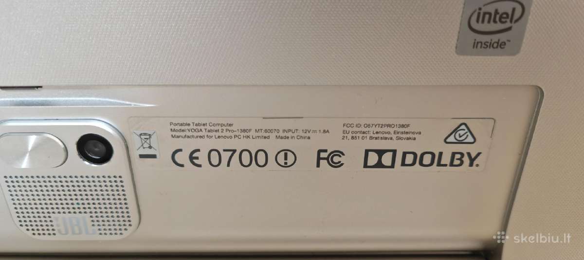 Lenovo tablet 2 pro 1380f - nuotraukos Nr. 8