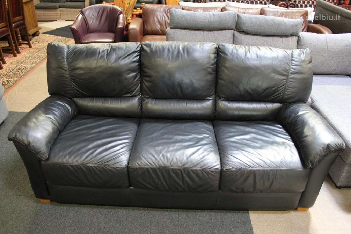 Natūralios odos sofa su miegojimo funkcija - nuotraukos Nr. 2