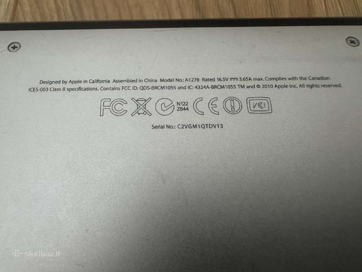 MacBook Pro A1278 - nuotraukos Nr. 5