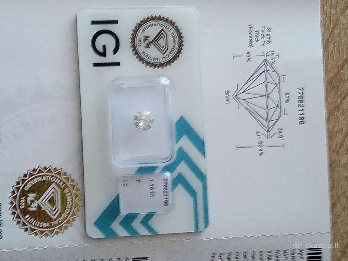 Laisvi deimantai 1.1 ct ir 1.52 ct su Igi sertifi - nuotraukos Nr. 2