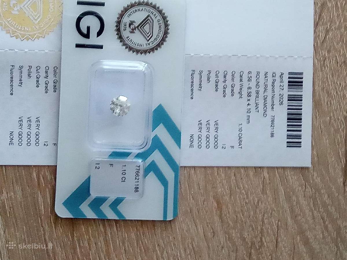 Laisvi deimantai 1.1 ct ir 1.52 ct su Igi sertifi - nuotraukos Nr. 4