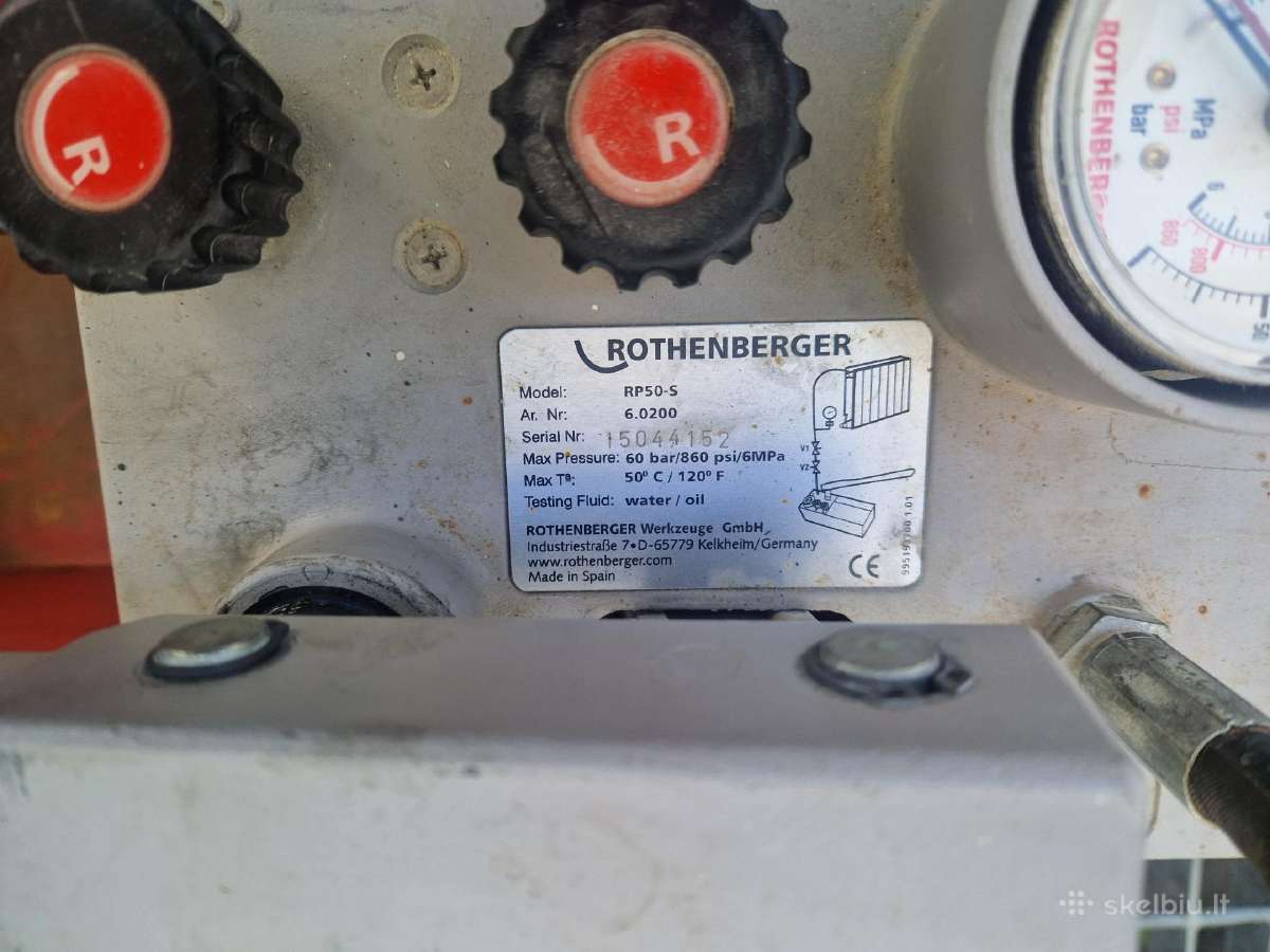 Hidraulinio testavimo pompa Rothenberger Rp 50-s - nuotraukos Nr. 4