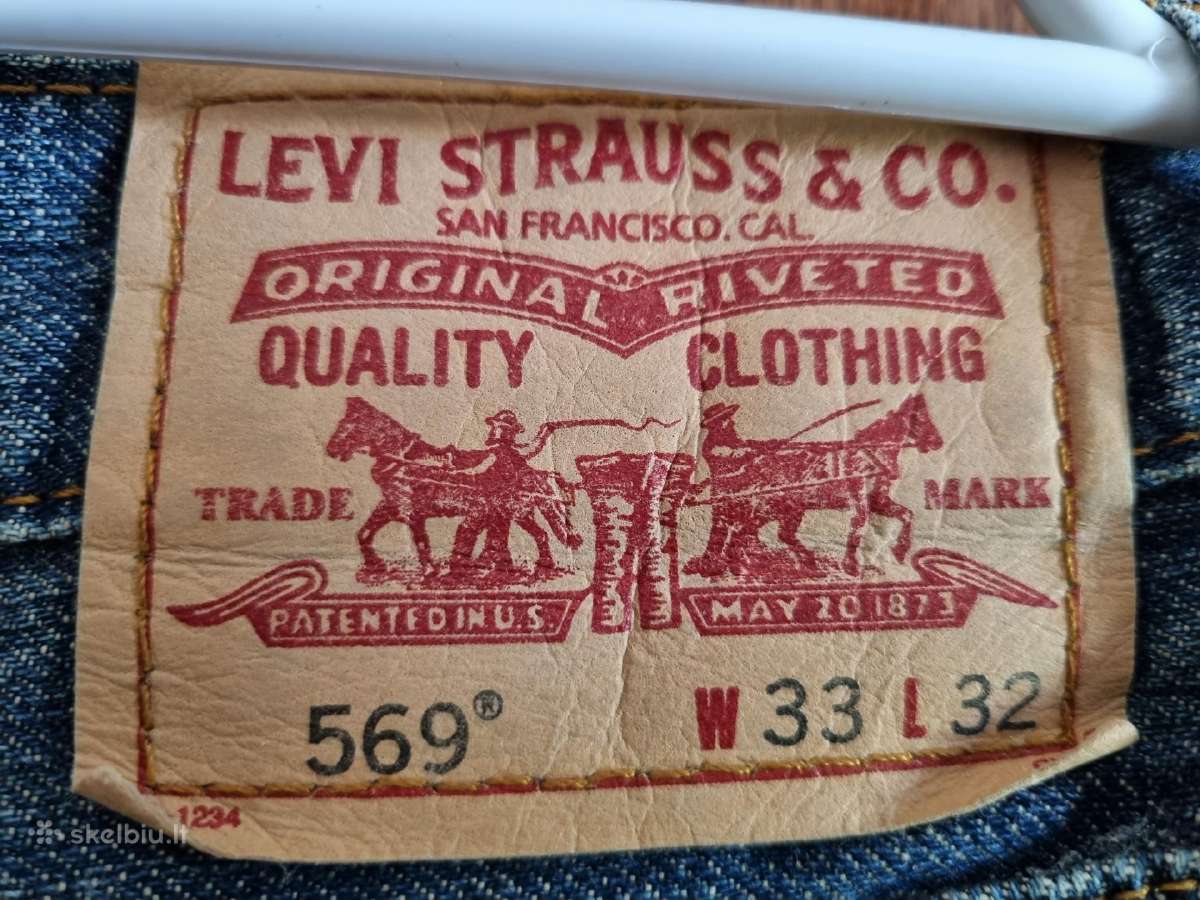 Džinsai Levi Strauss 569 W33 L32 - nuotraukos Nr. 6