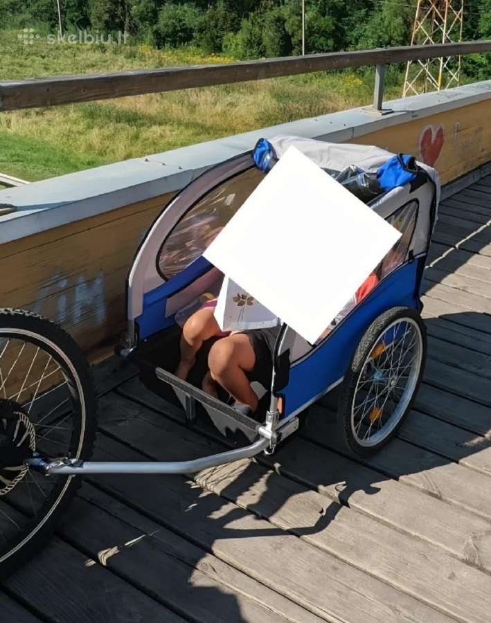 Parduodama dviračio priekaba vėžimėlis vaikams