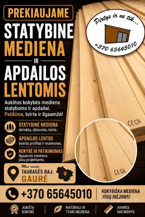 Statybinė mediena, apdailos lentos