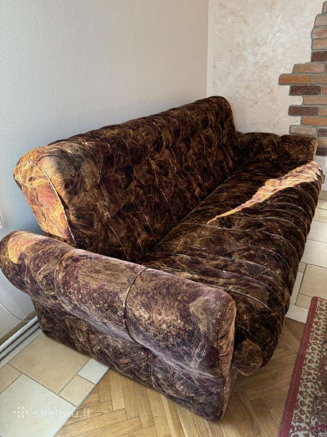 Parduodama sofa-lova ir fotelis