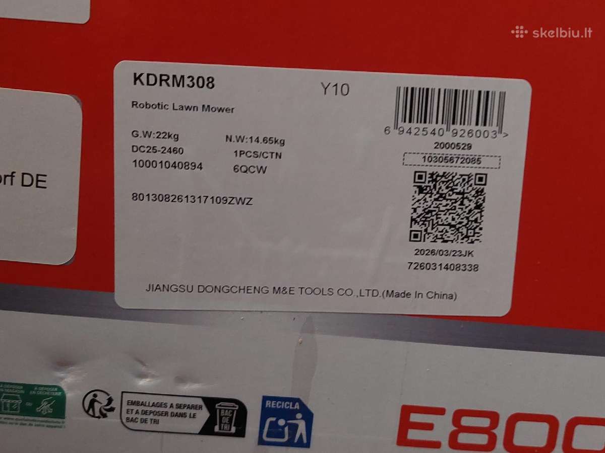 Robotas žoliapjovė Dck Terraina E800 / Kdrm308 - nuotraukos Nr. 6