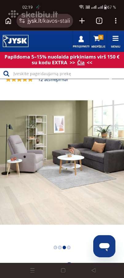 45x80cm stalas is kaučiukmedžio masyvo