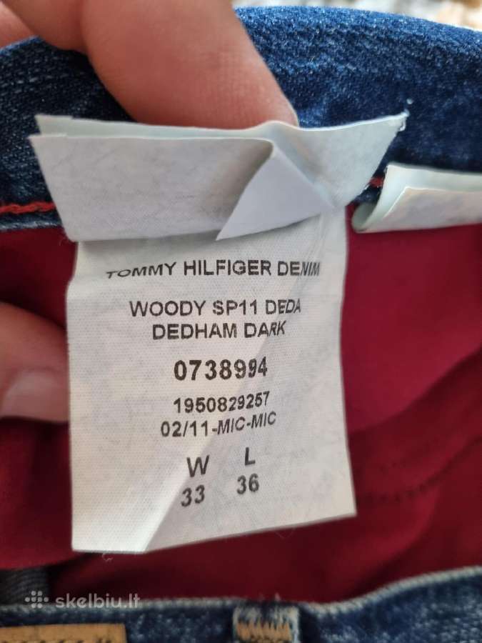 Džinsai Tommy Hilfiger woody comfort W33 - nuotraukos Nr. 14