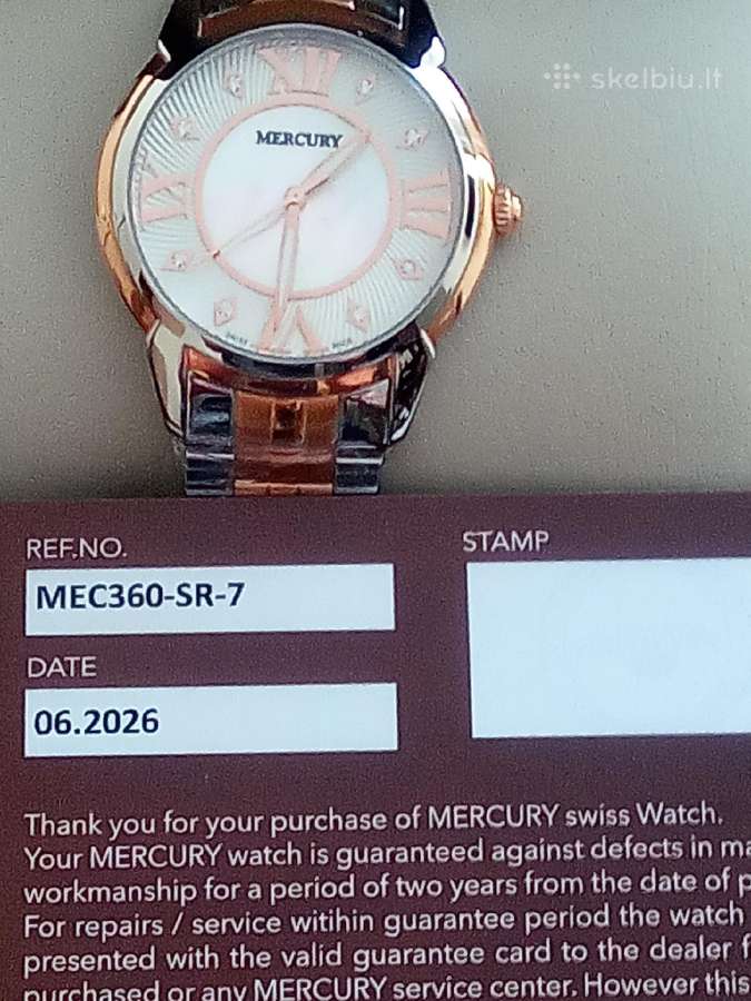 Naujas šveicariškas laikrodis Mercury Mec360-sr-7 - nuotraukos Nr. 4