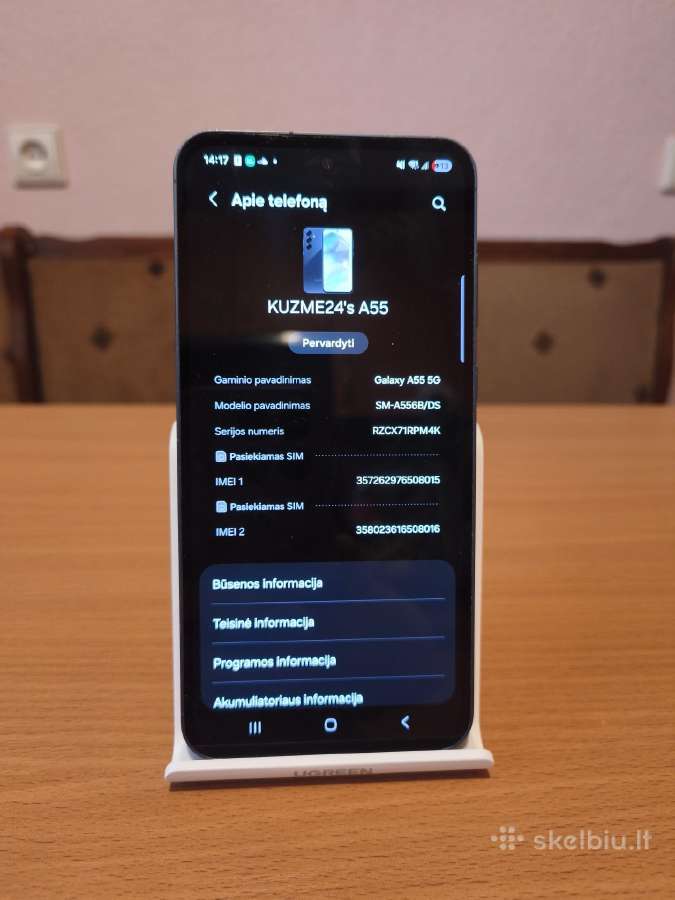 Juodas Samsung Galaxy A55,128gb - nuotraukos Nr. 7