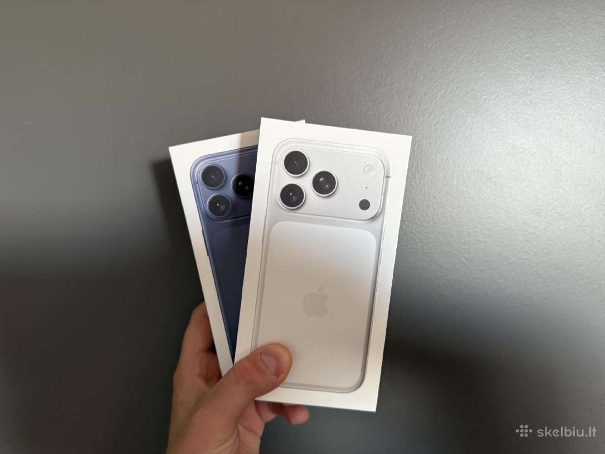 Nauji iPhone 17 Pro 256gb blue ir silver spalvu