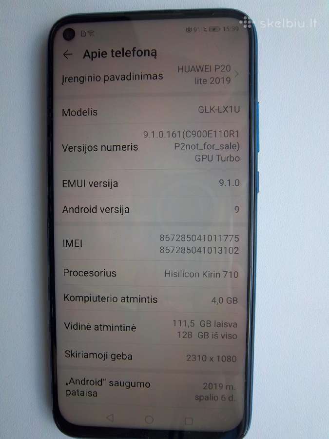 Huawei P20 GLK-lx1u,126gb - nuotraukos Nr. 5