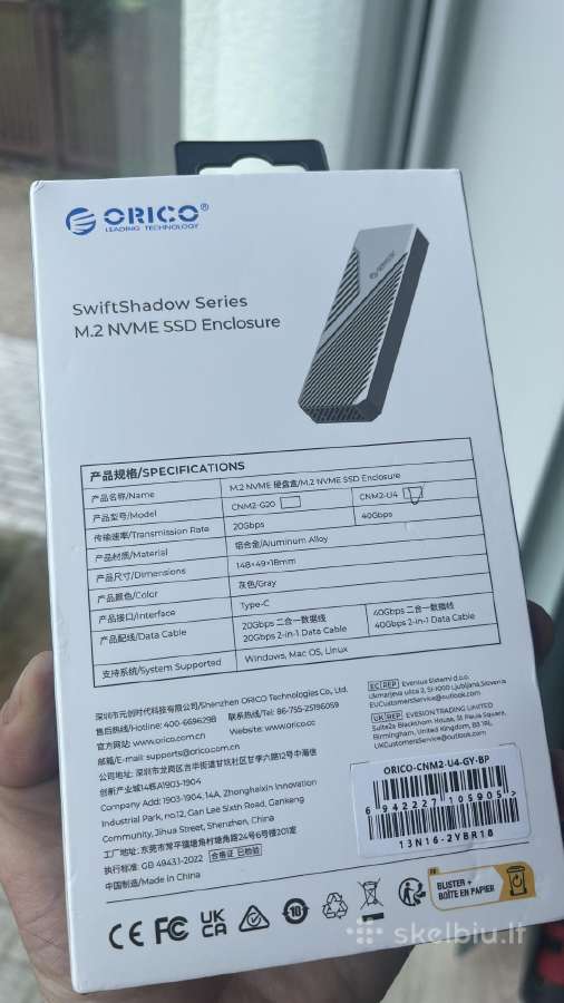 Orico M.2 nvme SSD korpusas - nuotraukos Nr. 2