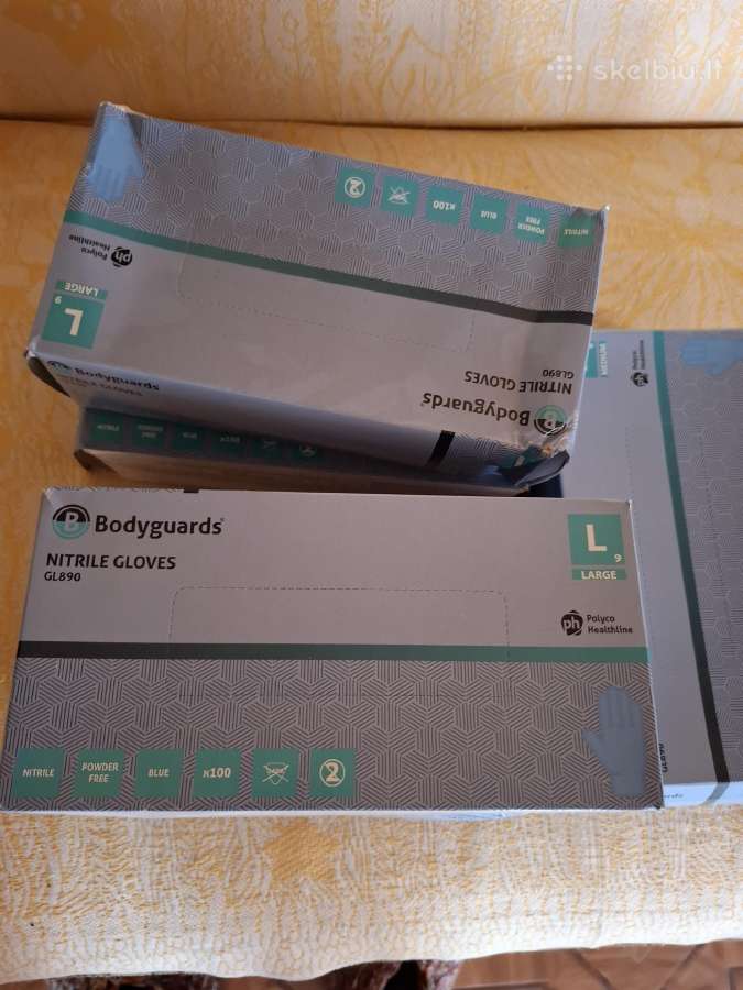 Parduodamos nitrilinės pirštinės Polyco Healthline