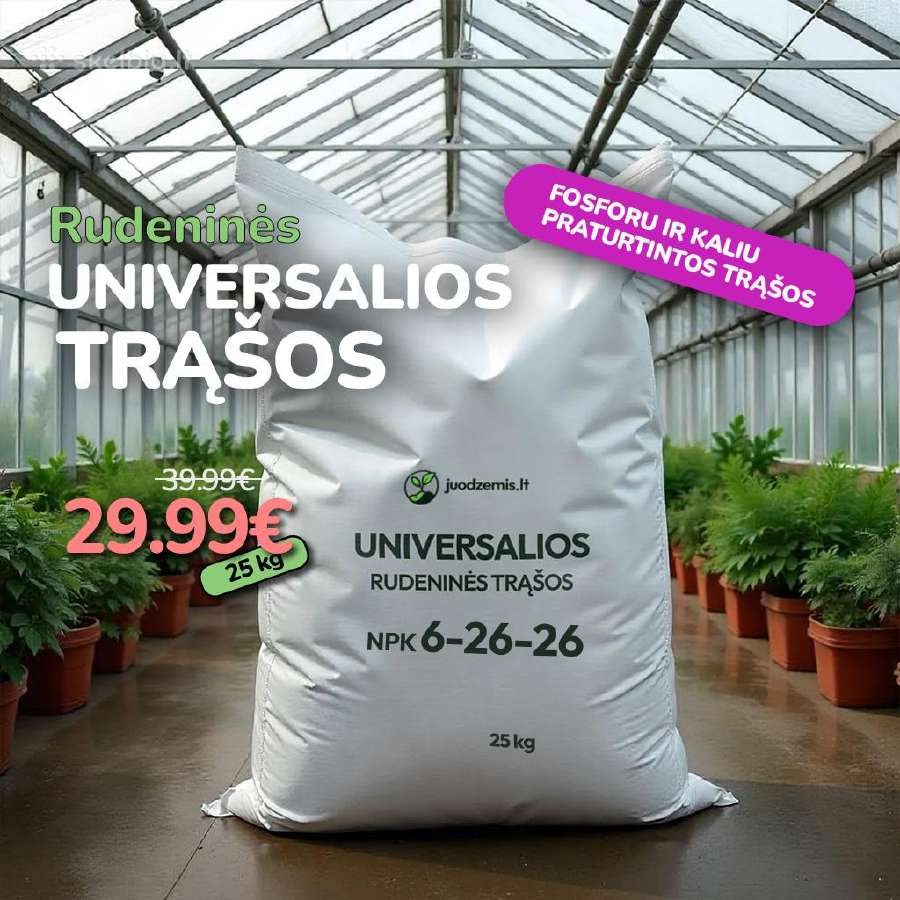 Universalios trąšos įsišaknijimui Npk 6-26-26