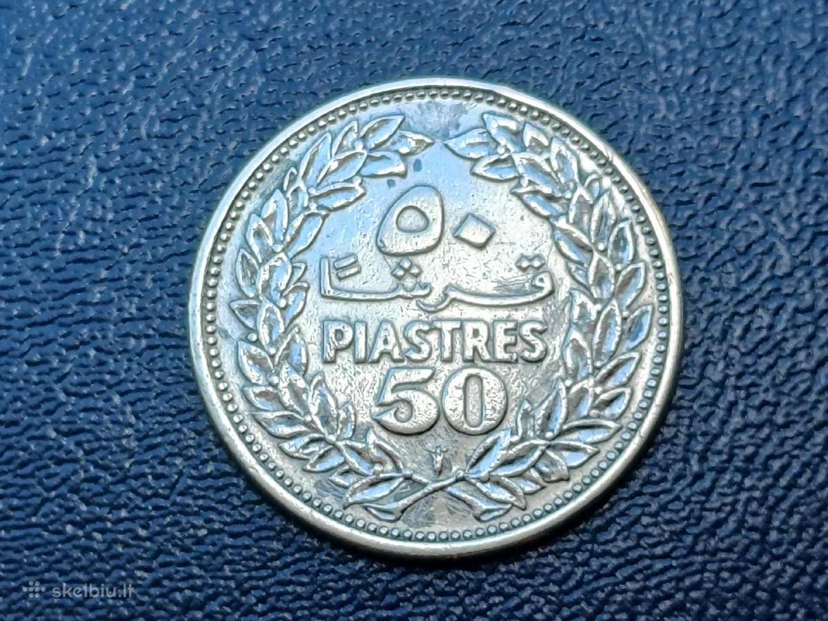 50 piastrų 1952m. Libija sidabras