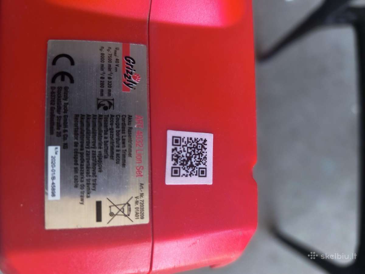 Akumuliatorinis trimeris Grizzly set 4032 ,40 v