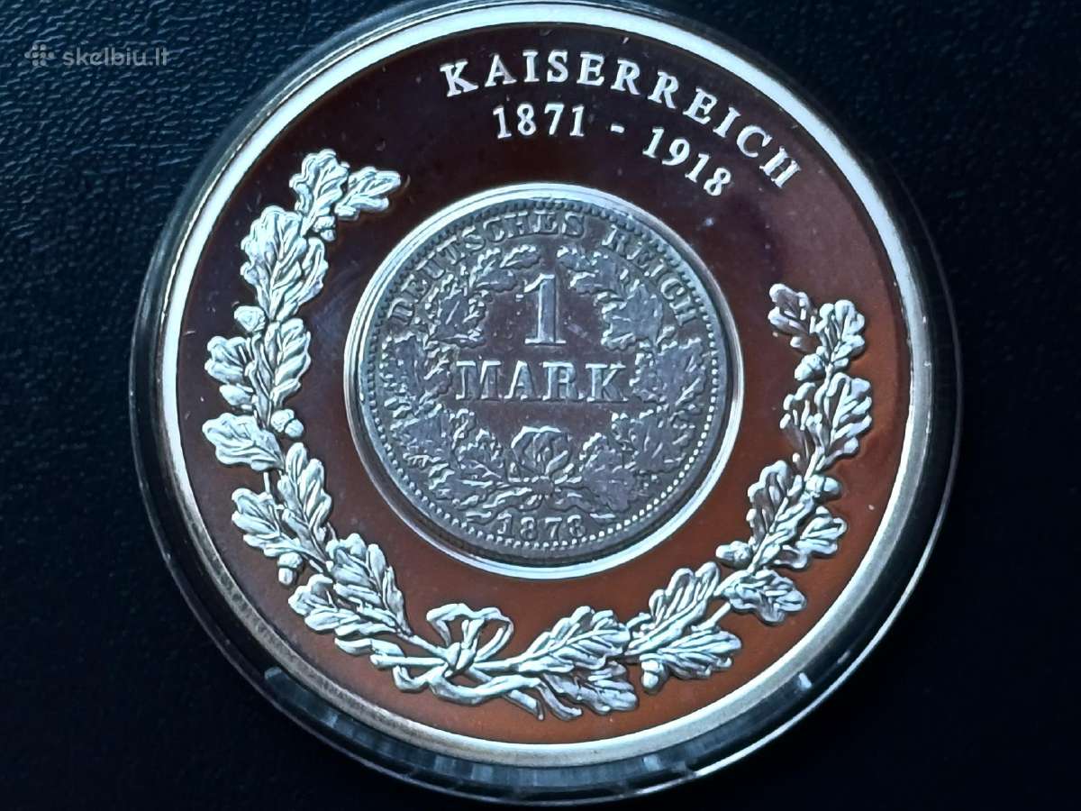 Medalis su sidabrinė marke.