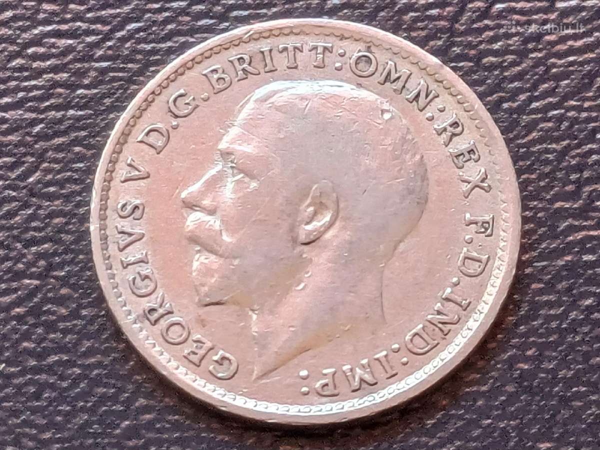 3 pensai 1917m. Britanija sidabras - nuotraukos Nr. 2