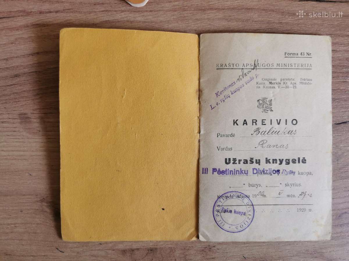 Kareivio dokumentai - nuotraukos Nr. 2