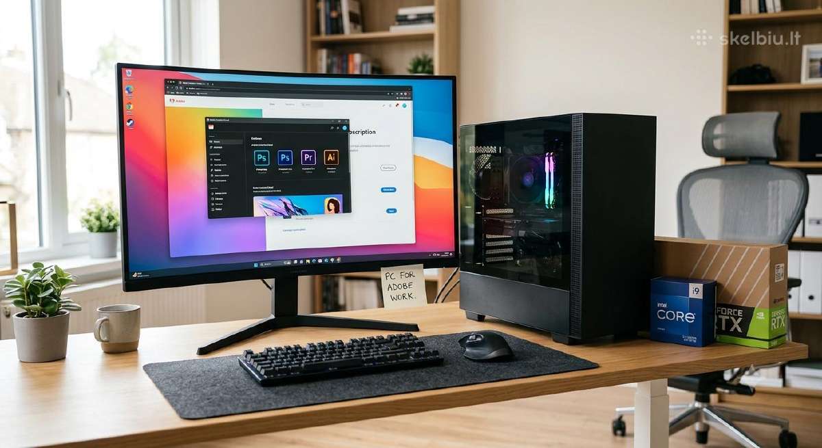 Perku kompiuteri darbui su Adobe programom