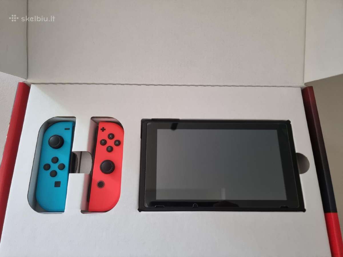 Nintendo Switch V2 (32gb, Neon Red & Blue) - nuotraukos Nr. 2