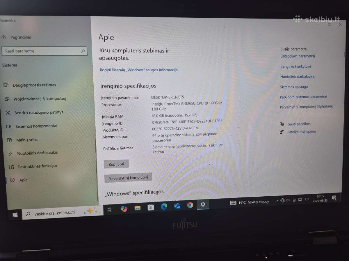 Fujitsu lifebook u749 - nuotraukos Nr. 6
