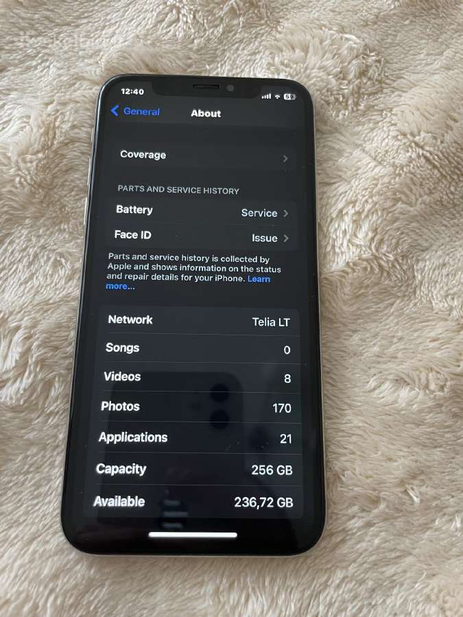 iPhone X 256gb - nuotraukos Nr. 6