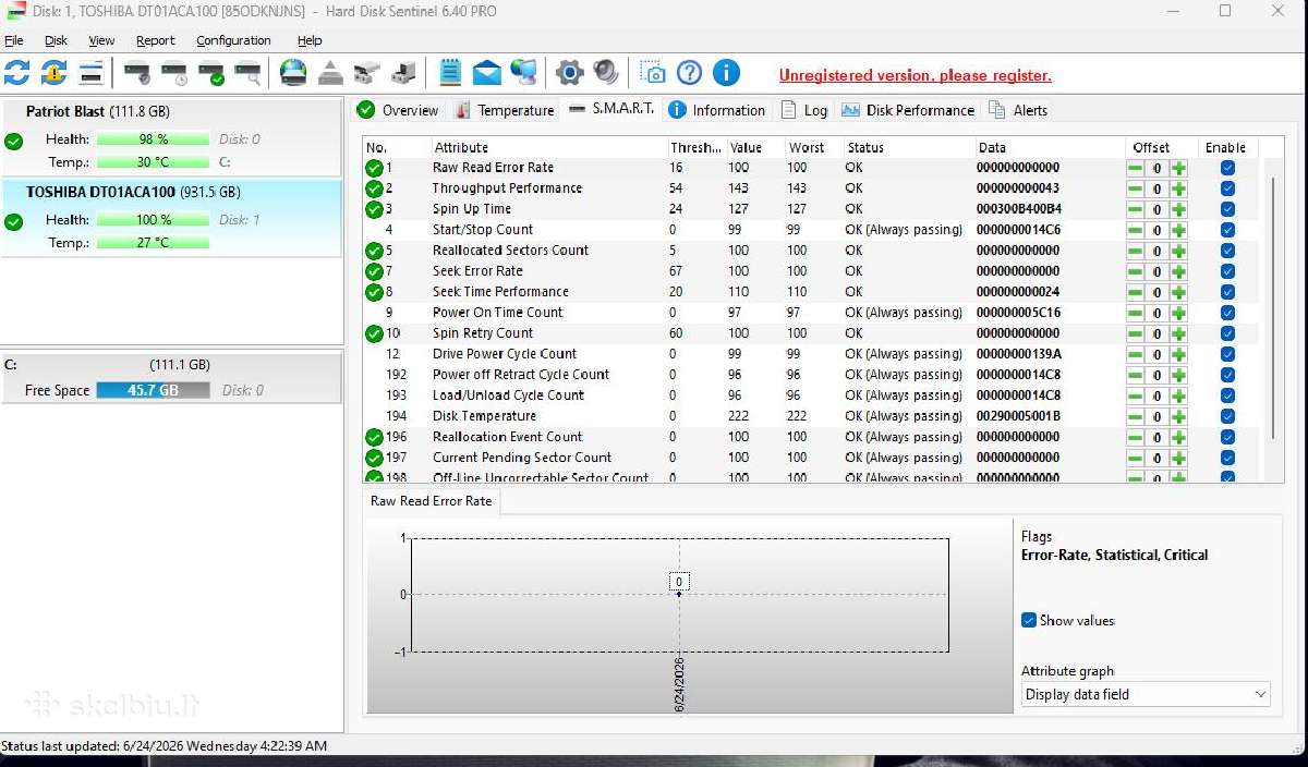 Toshiba -1tb Sata 6 GB/s, 7200rpm, 3.5 - nuotraukos Nr. 3