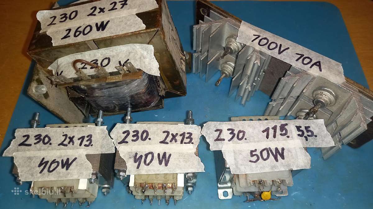 Tranzistoriai Radiatoriai Varžos Transformatoriai - nuotraukos Nr. 3