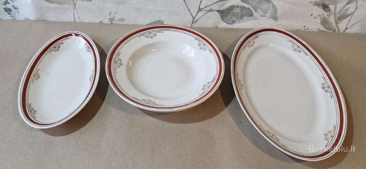 Vintažinės lėkštės iš servizo Gluda