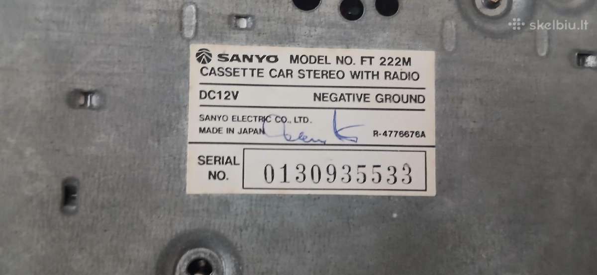 Sanyo Ft222m automagnetola. - nuotraukos Nr. 3