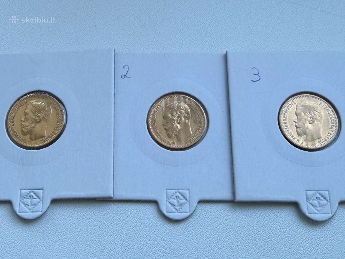 5 rubliai auksine moneta