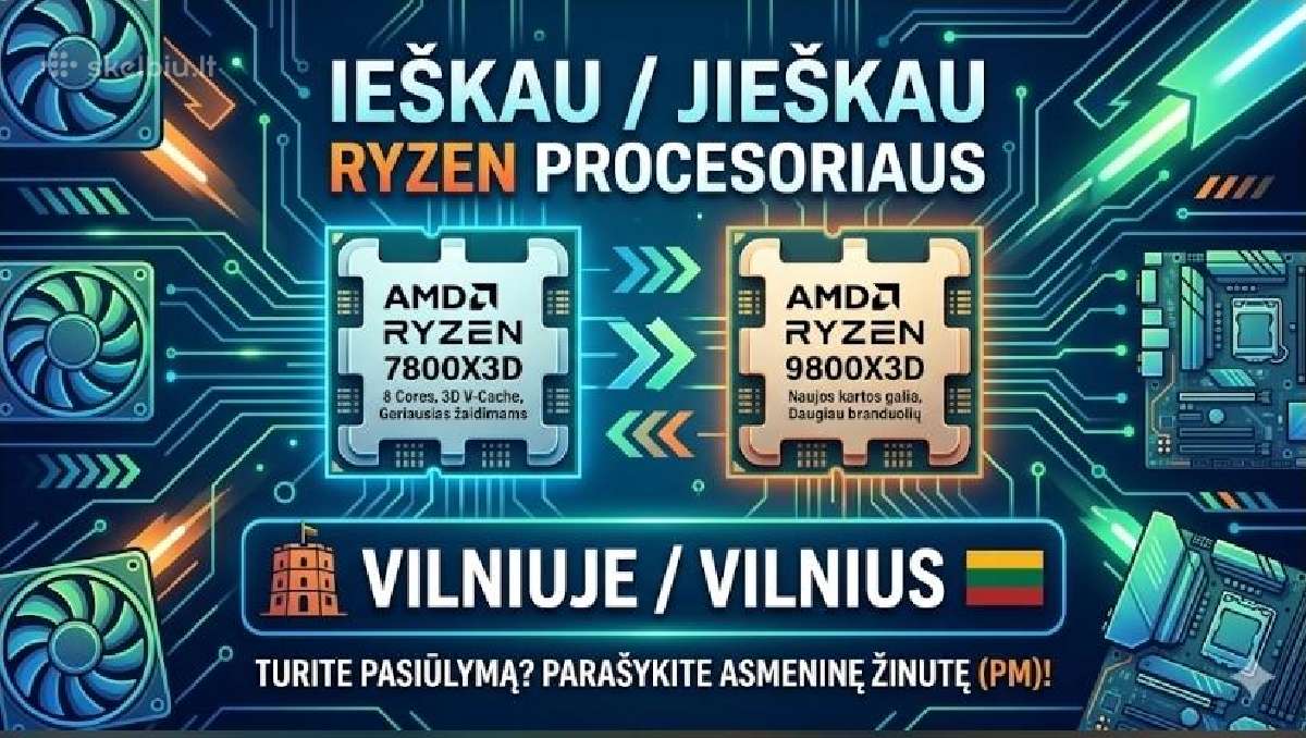 Ryzen 78003d arba ryzen 98003d