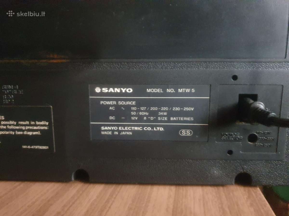 Sanyo mtw 5 - nuotraukos Nr. 3