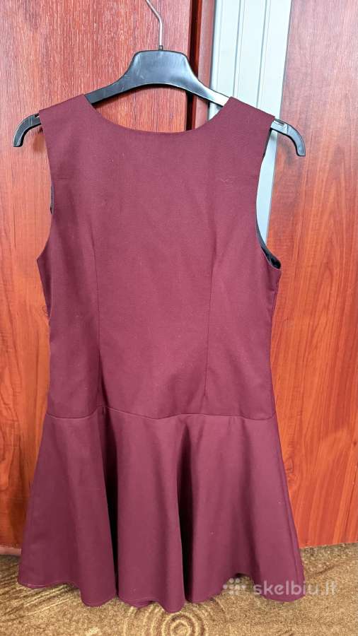Mokyklinis bordo spalvos sarafanas - nuotraukos Nr. 2