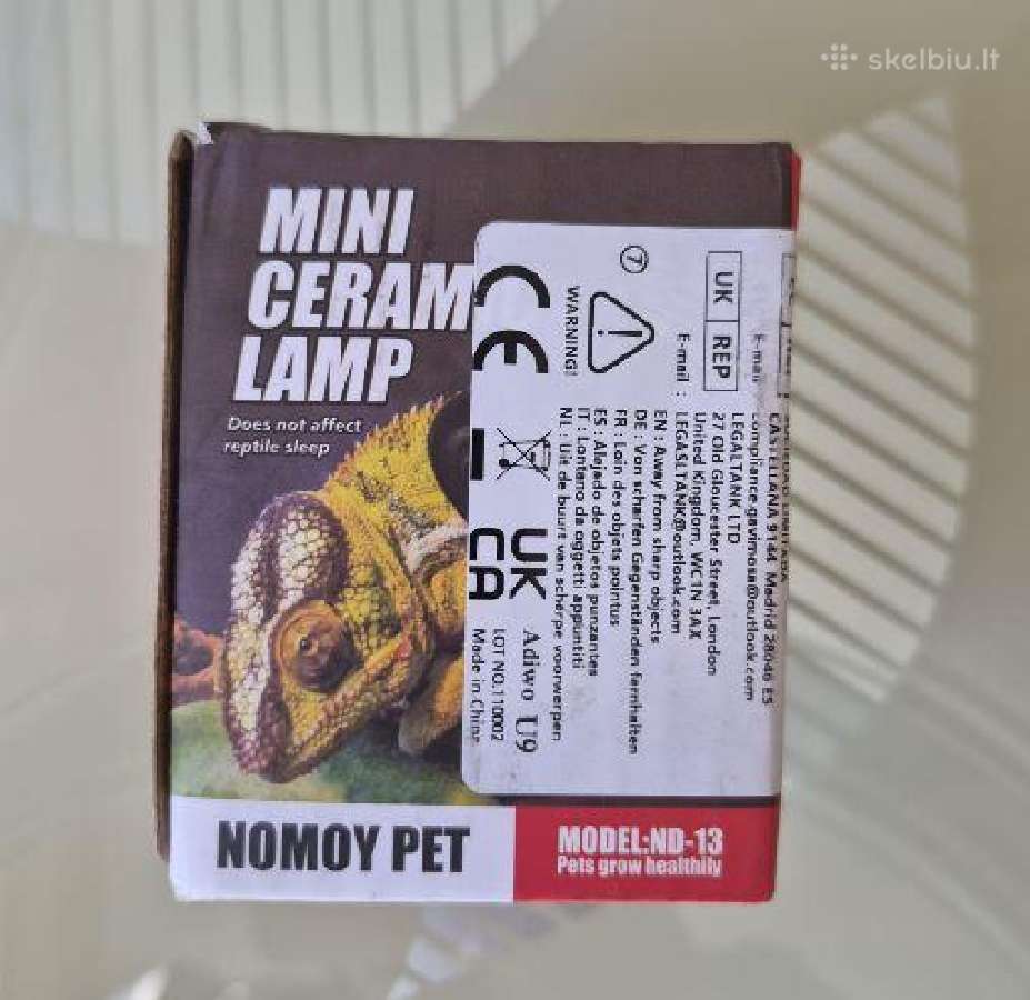 Mini keraminė šildymo lempa terariumams