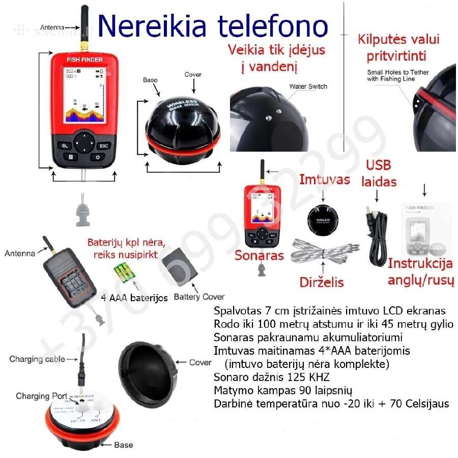 Flytec V802 Pro pašarų laivelis su GPS 160 taškų - nuotraukos Nr. 6