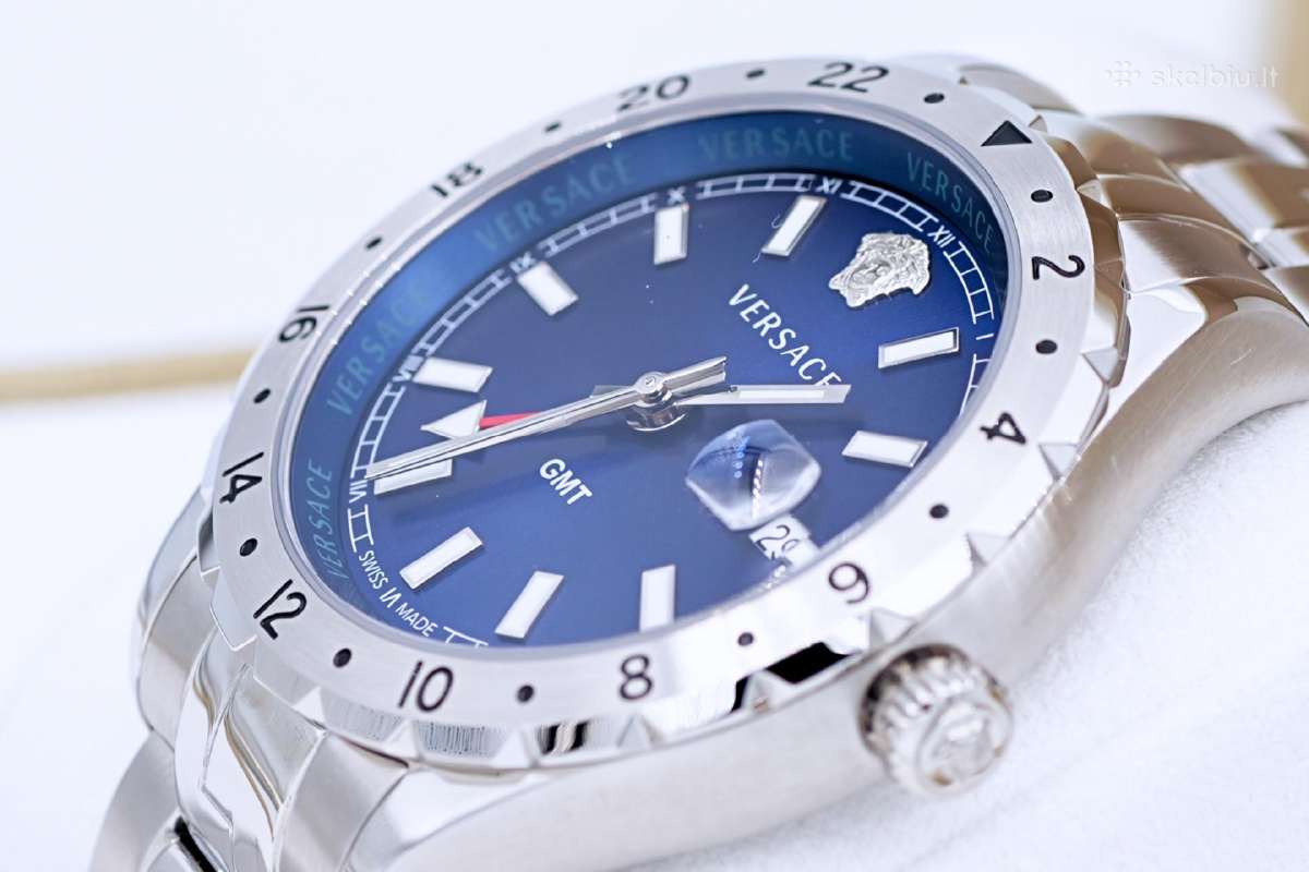 Naujas! Laikrodis Versace Gmt 42 mm - nuotraukos Nr. 9