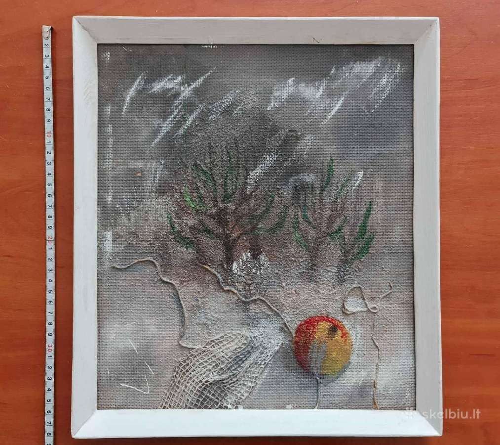 Paveikslas, aliejus, kartonas, 33cm/37cm, 1990 m