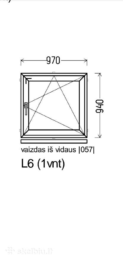Naujas plastikinis langas